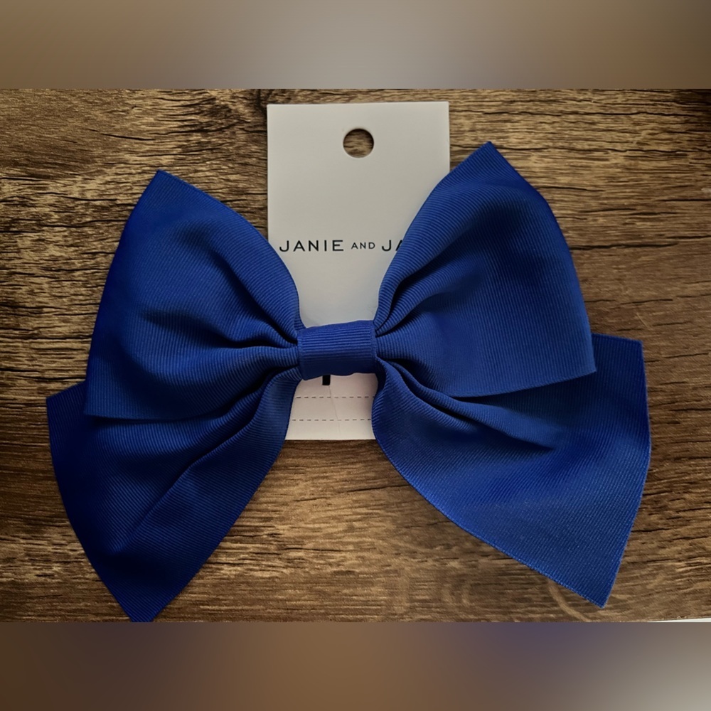NWT Janie and Jack Royal Blue Bow Barrette